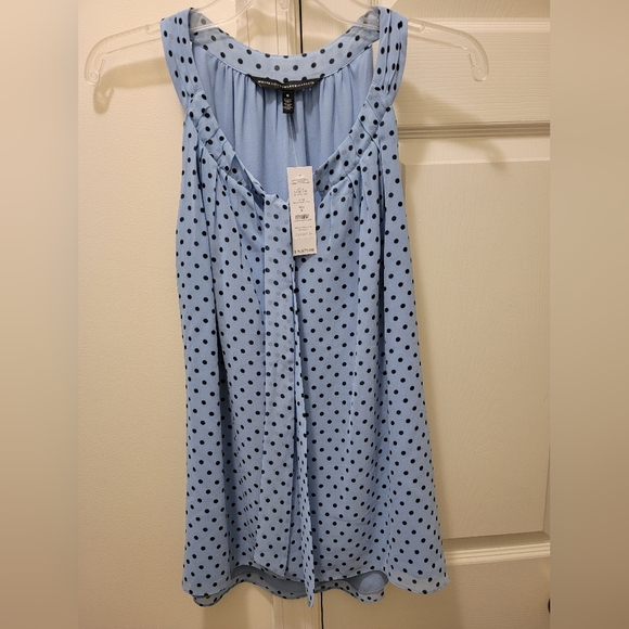 White House Black Market Tops - WHBM Polka Dot Shell